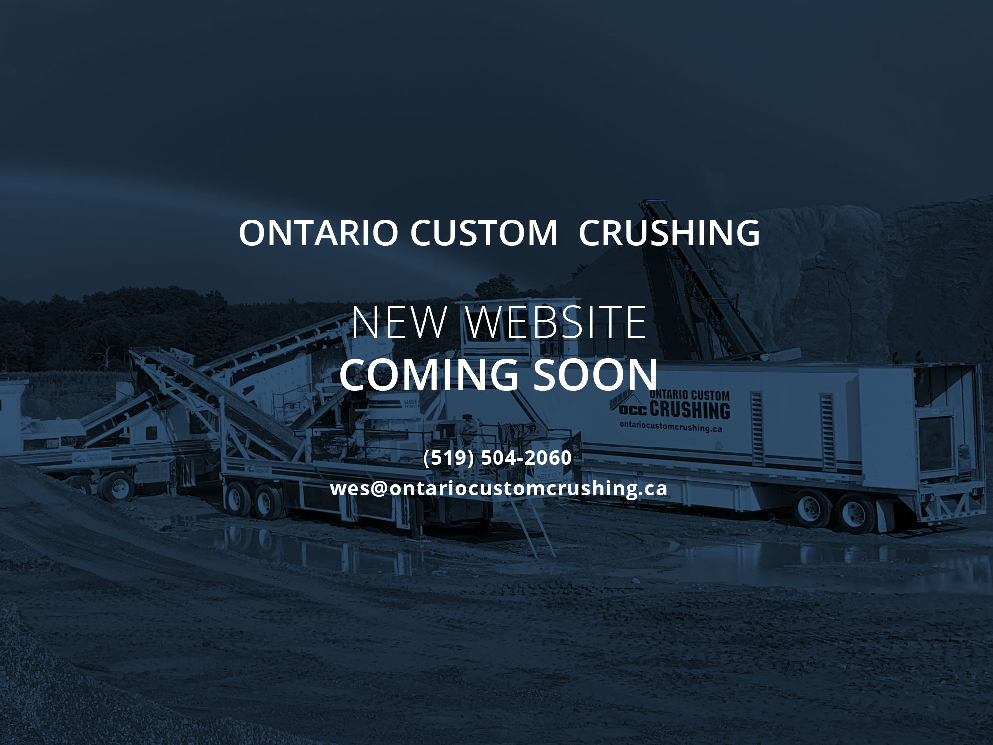 Ontario Custom Crushing New site Coming Soon